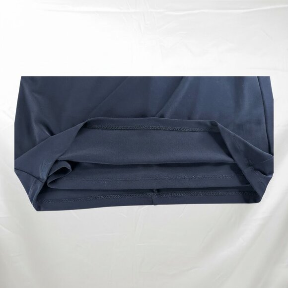 Women's Size 4 Dress Lauren By Ralph Lauren Navy Blue Cut-Out Shoulder Jersey G - Picture 6 of 8